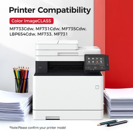 caink 046H Toner Cartridge Set 4-Pack MF733Cdw Toner (Black Cyan Yellow Magenta) Replacement for Canon 046 046H High Yield Works with Canon Color imageCLASS MF733Cdw MF731Cdw MF735Cdw LBP654Cdw Printer Ink