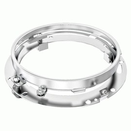 7 Inch Round Headlight Ring Motorcycle Mounting Bracket for Harley Davidson Switchback, Road King, Street Glide, Electra Glide and Ultra Limited Needs Ring to fix Firmly Headlight Mount Chrome