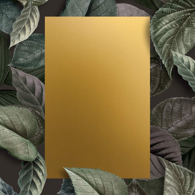 25 DIN A4 Paper Sheets, Plano Sheet, Gold Metallic, 225