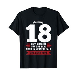 ich bin 18 er Zahl 18. Geburstag Junge 18 Jahre T-Shirt