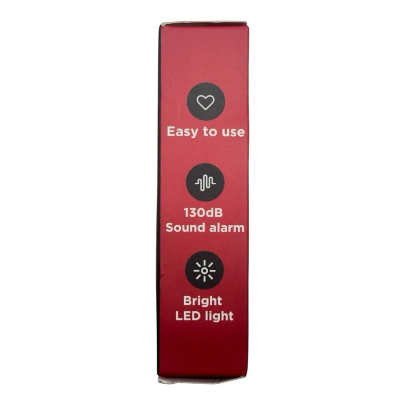 SOS Personal Safety Loud Alarm Keychain, Bright LED Light, Self
