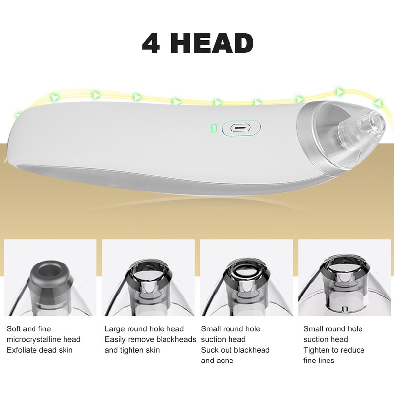 Electric 4‑In‑1 Blackhead Removal Pore Cleaner Suction USB Charging Face