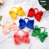 Xansema 2Pcs 6 Inches Ribbon Baby Girls Headbands Infant Elastic