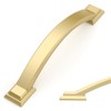 Amerdeco 10 Pack Brushed Gold Cabinet Pulls 4 Inch(102mm) Hole
