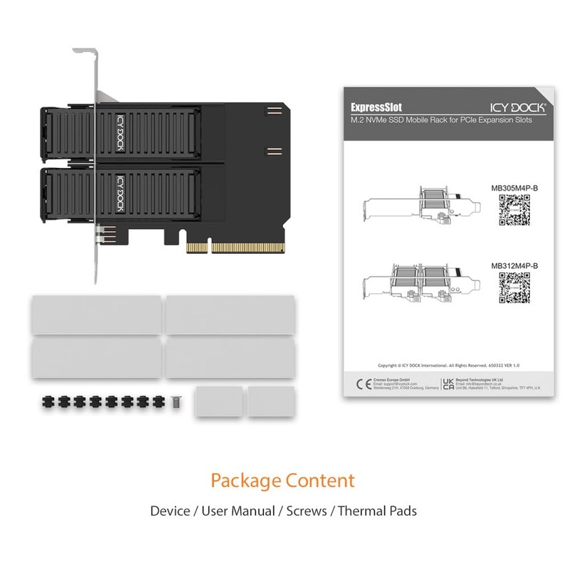Removable Dual M.2 NVMe SSD to PCIe 4.0 x8 Mobile