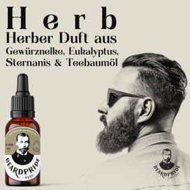 BEARDPRIDE Men's Beard Oil - Herb - The Original Beard Oil from the Barbershop - Our Beard Care Oil Makes the Beard Soft - 100% Natural Oils - Beard Oil Ideal Gift for Men