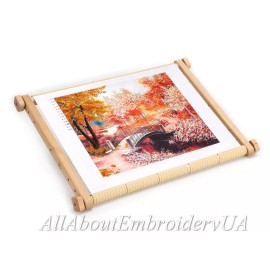 Unbranded Embroidery Tapestry Wooden Scroll Frame made of Organic Beech Crossstitch Frame - 30х40 cm (11.8"x15.7")