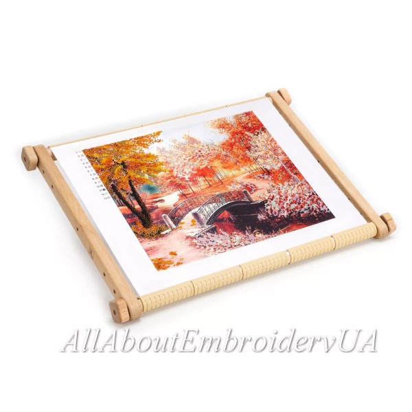 Unbranded Embroidery Tapestry Wooden Scroll Frame made of Organic Beech