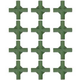 sourcing map 12Pcs 11mm/0.4in Greenhouse Frame Connector Pipe Fitting Duty Joint Tool, 4 Way Frame Connectors for Trellis Sunscreen Shed Gardening Plant Stakes and Greenhouse Frames (Green)
