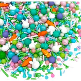 Manvscakes Manvscakes Sprinkles- Edible Cake and Cupcake Sprinkles with Assorted Shapes and Sizes for Parties, Metallic Sprinkle Mix for Cookies, Ice Cream, Cake and Cupcake Decorating, 4 oz (Pastel Easter)