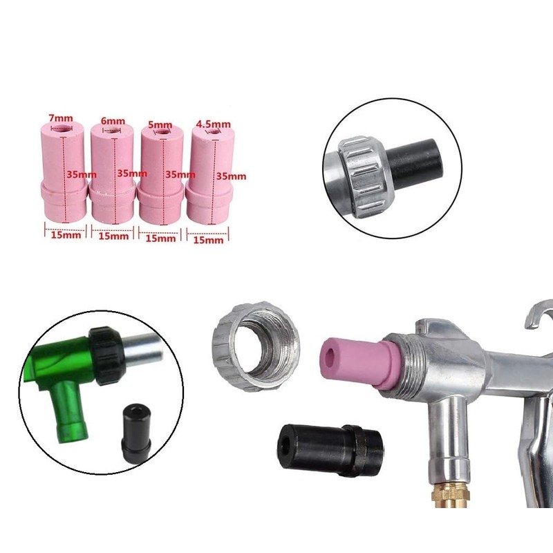 Vleant 10pcs Ceramic Sandblast Nozzle (Inner Diameter 4.5mm+5mm) Sand Blaster