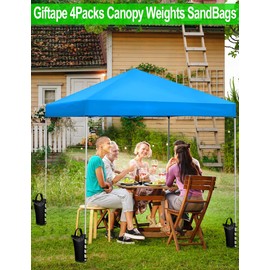 120LBS Extra Large Heavy Duty Canopy Weights Sand Bags for Ez Pop Up Canopy Tent Gazebo Outdoor Instant Sun Shelter Patio Umbrella, Upgraded 5 Full-Sized Magic Stick and 2 Nylon Handles, 4Pack