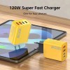 Cargador Rápido 120w Usb-c Pd, Cargador De Pared Dorado