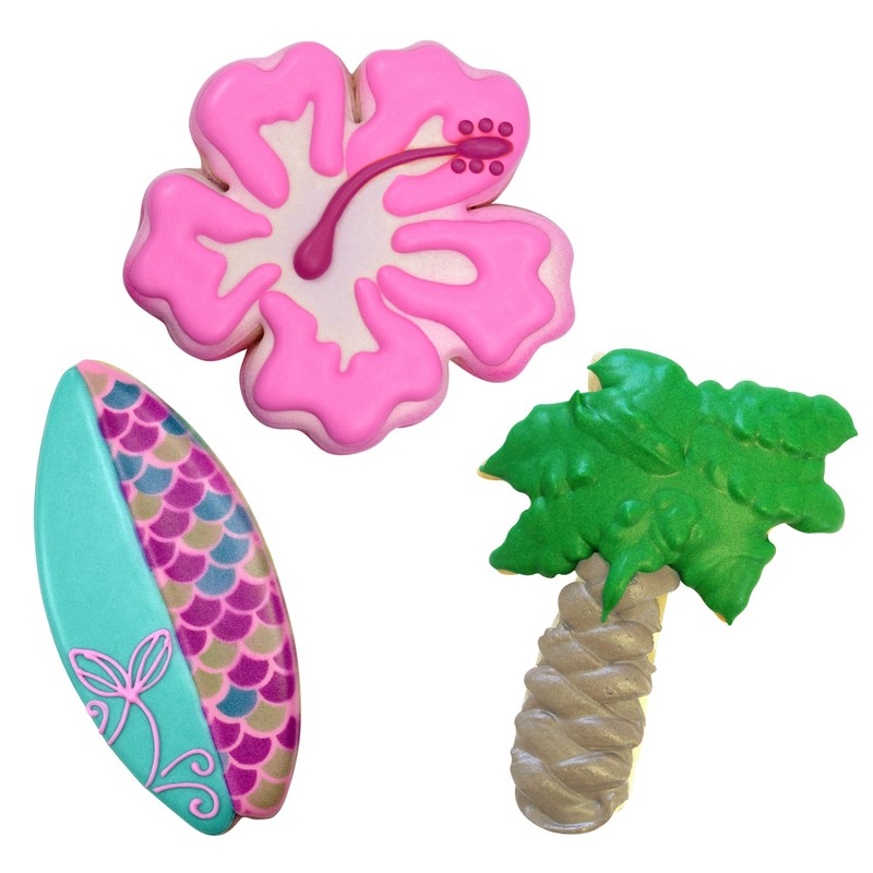 R&M Surf's Up Beach Themed Cookie Cutter 3 Piece Set.
