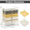 SILKYDRY 12 Drawer Rolling Storage Cart, Art Cart Organizer on