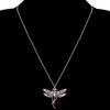BONSNY Statement Enamel Rhinestone Dragonfly Necklaces Pendant Original Design Gifts