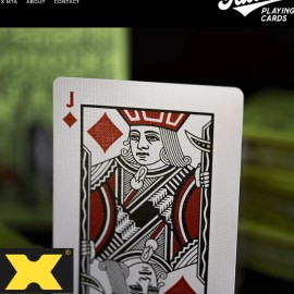 Day Of The Dead Glow Green Standard Edition Playing Cards by Fulton