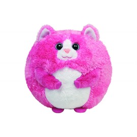 Ty Beanie Ballz 7138006 Cat Soft Ball Toy 'Tumbles Ball' 12 cm Pink