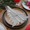 4PCS Christmas Tree Cutlery Holder Felt Christmas Tableware Holders Forks