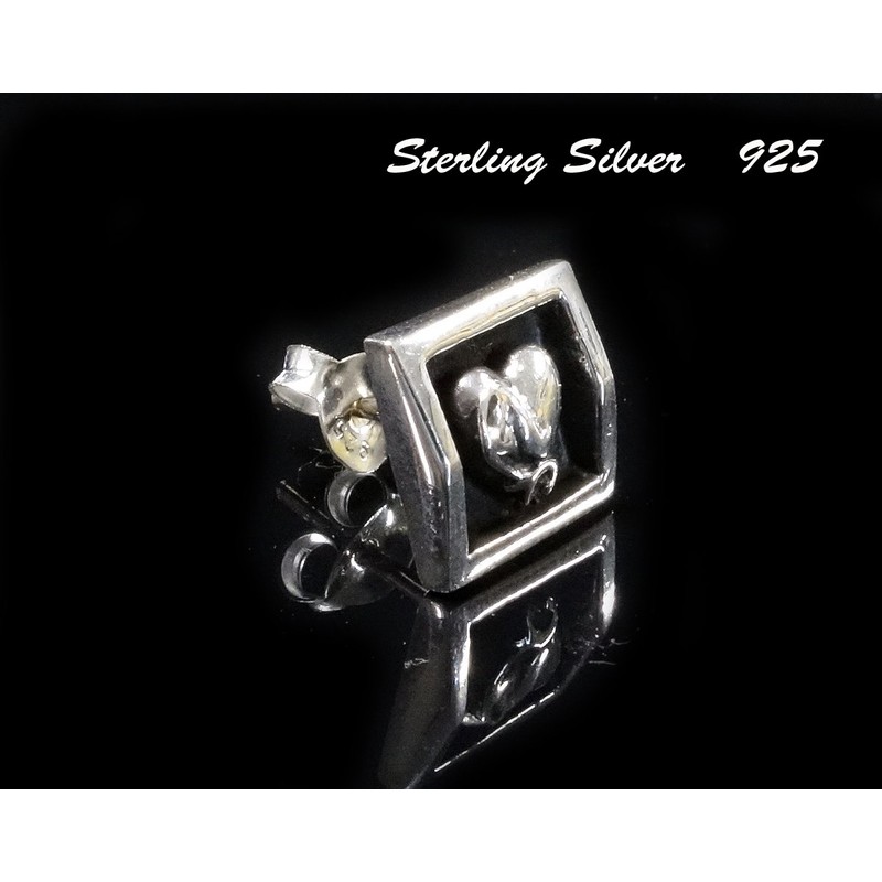 [STERLING SILVER 925] AMTHGPS-050 Single Ear Sterling Silver 925 Earrings,