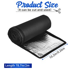 3 Layers HVAC AC Hose Insulation Sleeve, 78x10.2 Inch 600D Oxford AC Pipe Insulation Outdoor for Air Conditioning Pipes, Wires, Cables, Water Pipes, etc (Anti-Freeze Damage & UV-Resistant)