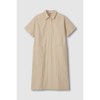 JAJU [JAJU] Women's Cotton Short Sleeve Dress_Beige