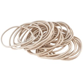 HAARallerliebst Thin Hair Bobbles (Pack of 30) Light Beige 1.5 mm Thick for Blonde Hair Including Box for Storage (Box Colour: White)