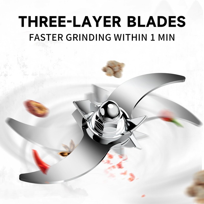 150g Grain Grinder 1500W Electric Spice Grinder High-Speed Stainless Steel