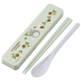 Skater CCS3SAAG-A My Neighbor Totoro Chopsticks & Spoon Set, 7.1 inches (18 cm), Antibacterial for Adults, Made in Japan