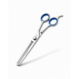 Professional Hair Thinning Scissors – 6” Stainless Steel Barber Texturizing Shears with 30 Teeth, Adjustable Tension Screw, Comfort Grip Rings – for Salon, Barbers & Home Hair Cutting