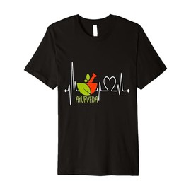Ayurveda My Heartbeat EKG Funny Ayurvedic Homeopathy Yoga Premium T-Shirt