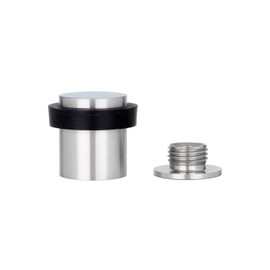 Evi Herrajes, Tope de puerta con base roscada in acero inoxidable I-181-BCB goma negra