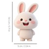 Cute Bunny Car Window Sticker, Waterproof Laptop Decal, 2-Piece Set,