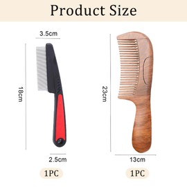 Mrltau 2 Pcs Schuppenkamm, Hohler Zahnkopf Massage Kamm, Scalp Detox Comb, Kopfhaut Kamm, Dandruff Comb, Läusekamm, Geburtskamm, Kamm Frauen Männer, Haarkamm für Schuppenflechte Kopfhaut