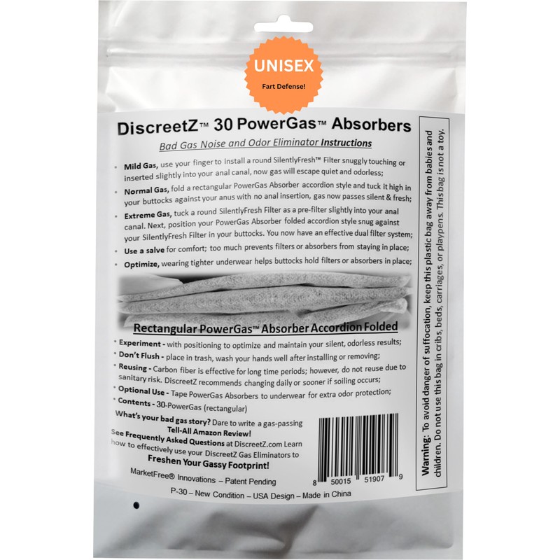 Gas Relief Pads End Odor & Sound up to 100%.