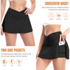 DERCA Tennis Skirts for Women Crossover Athletic Golf Skort with