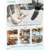 46" Outdoor Ceiling Fan with Lights,Plug in Hanging,IP65 Waterproof(Black)