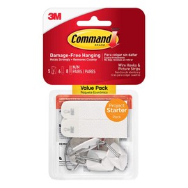 White Project Starter Pack (8 Sets of Medium Strips, 5 Small Hooks, 6 Small Strips)