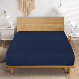 Pillow Cases 2 Pack Navy Blue Pillow Covers 50X75CM Hotel Quality Poly Cotton (Blue, 2 Pillow Cases)