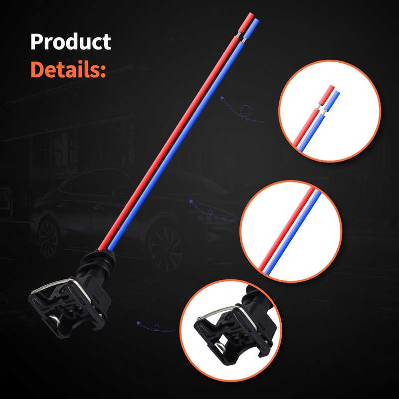 HiSport Fuel Injector Connector 8PCS EV1 OBD1 Plug Wire Harness