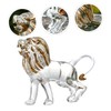 ORFOFE Decorative Lion Statue Crystal Lion Shape Tabletop Decor for