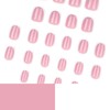 24PCS Fake Nails with Glue - Short Square False Nails
