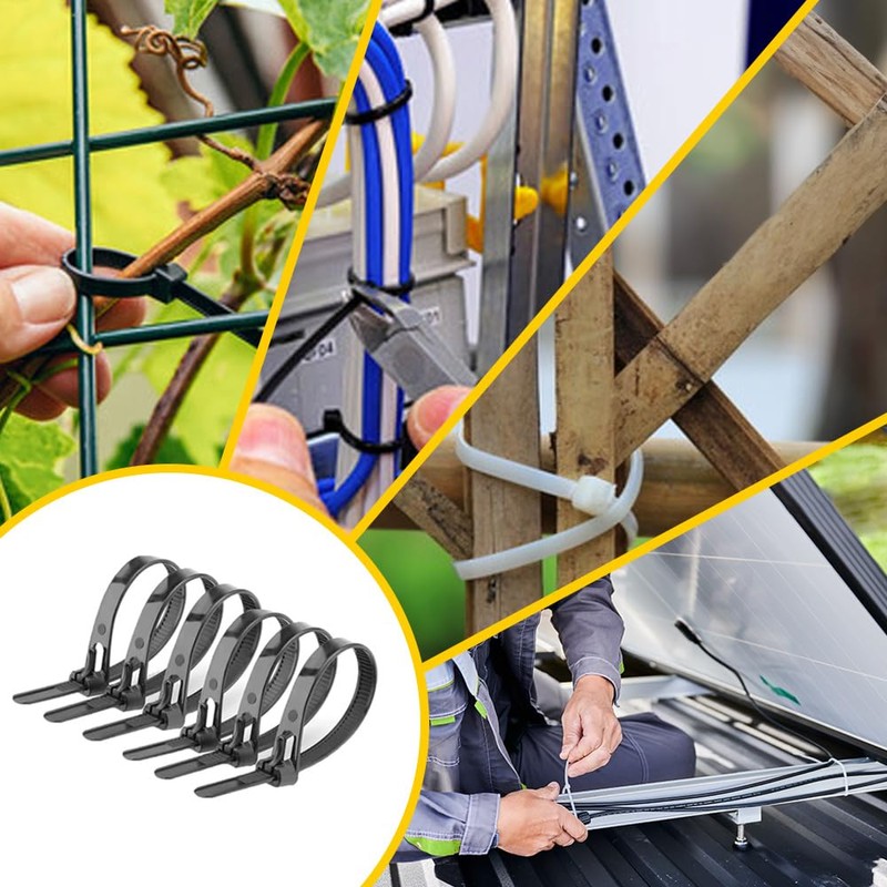 Offgridtec Reusable Self Locking Cable Ties 7.6mm x 200mm Heat