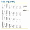1080Pcs M2 M3 M4 M5 Screw Assortment, Metric Flat Countersunk