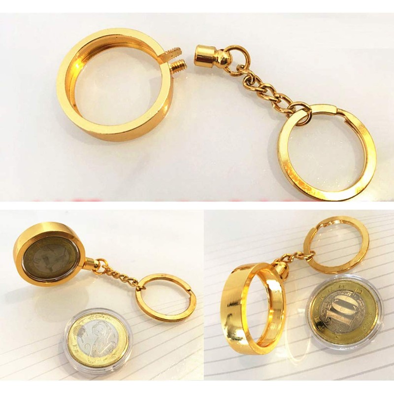 JOYKK 27 mm Commemorative Coin Holder Key Ring Locket Souvenir