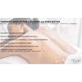 Yves Botanicals Turmeric Exfoliator + Collagen & SHEA Butter Premium Spa Grade - Face & Body