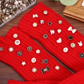 194pcs Pearl Brooch Buttons, No Sew Instant Removable Reusable Cover Up Buttons Pins, Rhinestone Brooch Pins for Women Fashion, Replacement Safety Button for Pant Waist Shirt Dress Sweaters Coat Shawl
