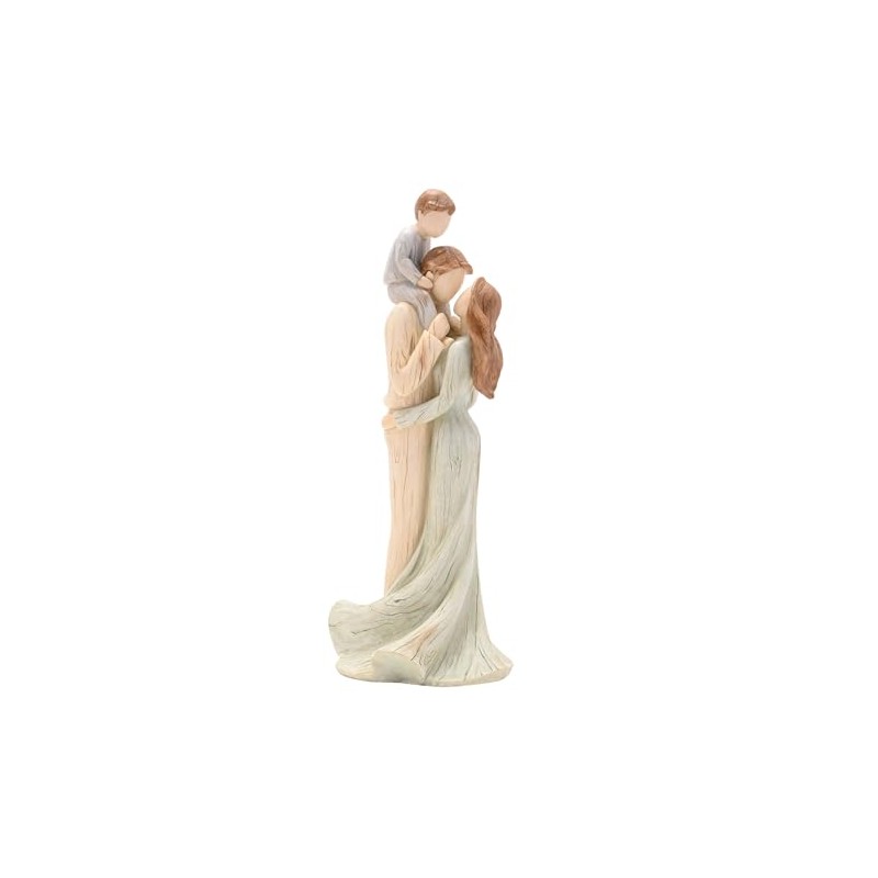 MAISONICA Family Figurine Mum Dad Son Ornament Parents Gift 28cm