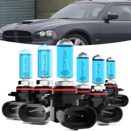 TTDBDAN Halogen Headlights Fit For Dodge Charger 2006-2009 Headlight Bulbs,9005/HB3/H10 High Beam+ 9006/HB4 Low Beam+ 9145/9140 Fog Light Combo,Plug And Play,Pack of 6 (Dodge Charger 2006-2009)
