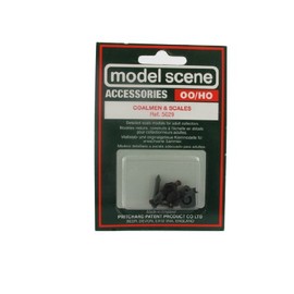 Model Scene OO Scale 2 Coalmen & Scales